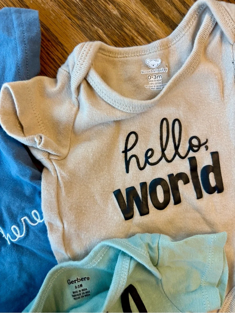 Baby Bodysuit Trio Hello designs
